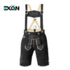 Authentic German Trachten Lederhosen Short Black