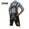 Classic Dark Brown Lederhosen Adjustable for Oktoberfest