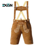 Trendy Light Brown Lederhosen Bavarian Style