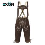Rich Chocolaty Brown Bundhosen for Men Alpine Style for Oktoberfest