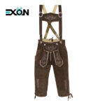 Authentic German Bundhosen for Men in Chocolaty Brown