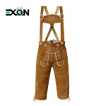 Authentic Bavarian German Bundhosen in Light Brown