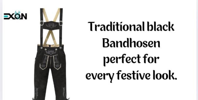 Stylish Black Men Bundhosen Perfect for Oktoberfest and Festivals