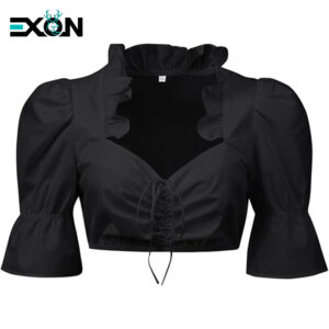 Authentic German Dirndl Blouse with Classic Detailing