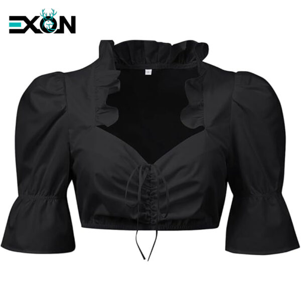 Authentic German Dirndl Blouse with Classic Detailing
